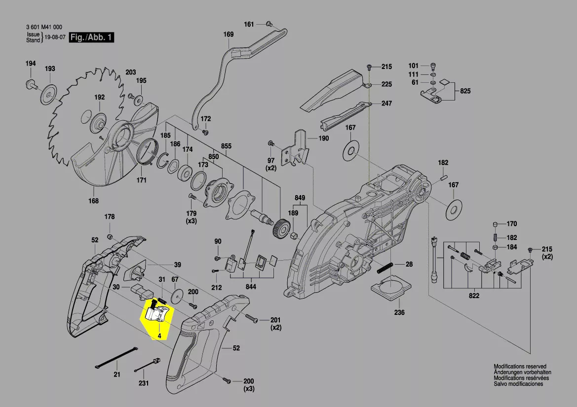 Interrupteur réf. 2 607 202 382 Bosch